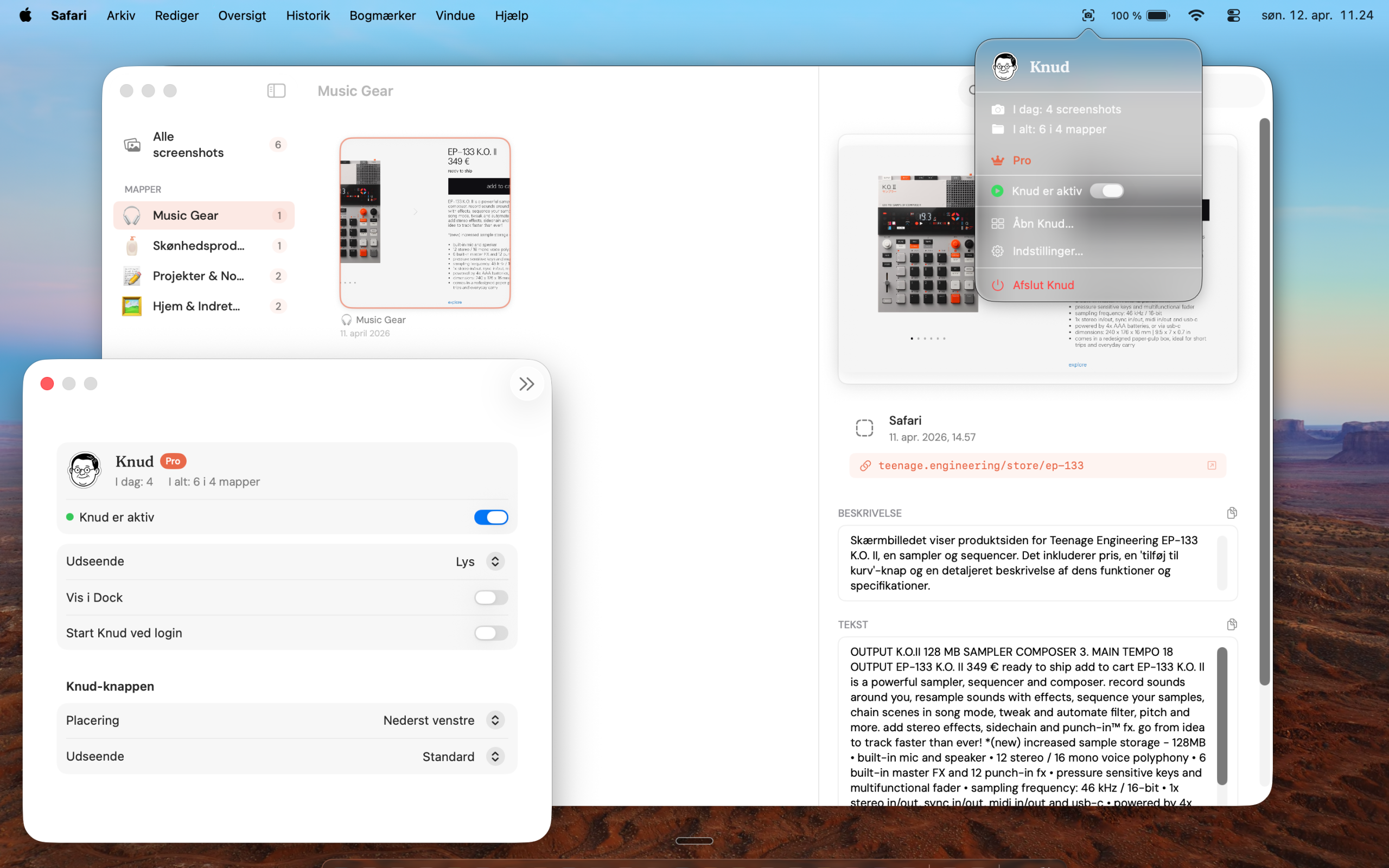 Knud Mac privacy panel